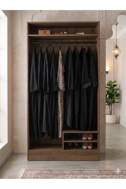 Modern Open Closet Organizer Functional Design Wardrobe (Without Doors)