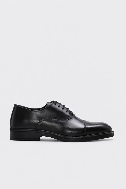 Genuine Leather 344Ma001 Black Men's Classic Shoes