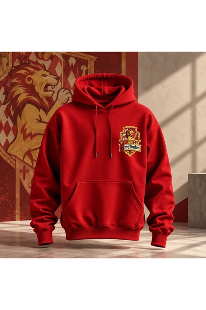 New Season Combed Cotton 3 Yarn Harry Potter Houses Printed Hooded Sweatshirt with Kangaroo Pocket