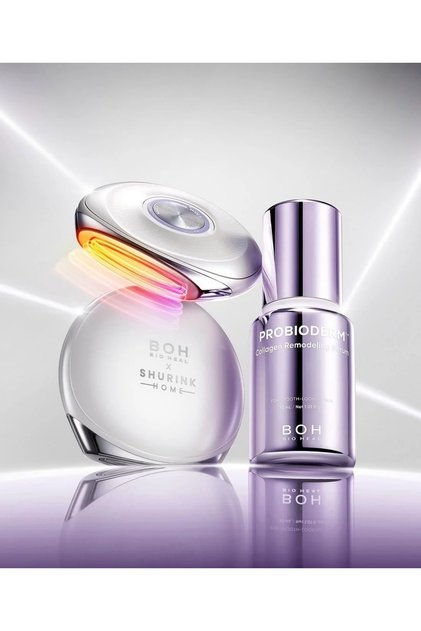 Bio Heal Shurink Home Skin Tightening Device and Probioderm Collagen Remodeling Serum Set