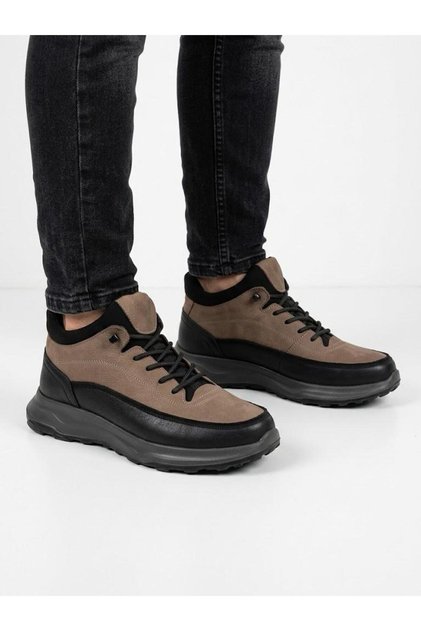 Men's Sand Elastic Genuine Leather Lightweight Orthopedic Sole Casual Boots