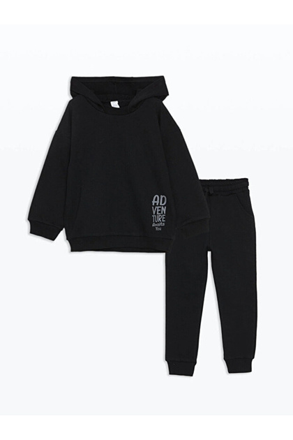 Hooded Baby Boy Sweatshirt and Sweatpants 2-Piece Set