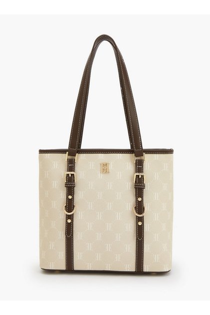 حقيبة حمل بطبعة Monogram مع سحاب للإغلاق