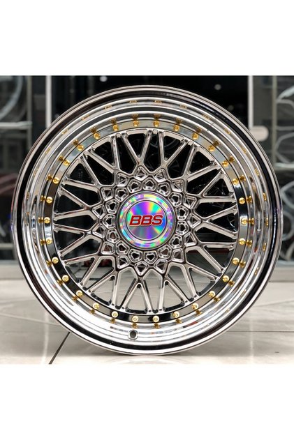 BBS jant göbek stickerı 3D hologram üzeri kırmızı yazı 70 mm 4 adet