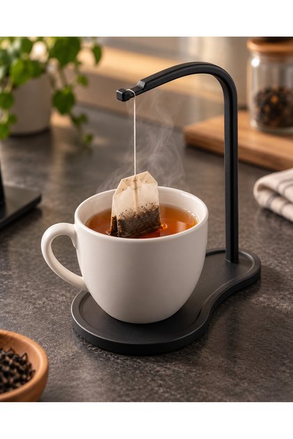 Minimal Sallama Çay Poşeti Tutucu Bardak Altlığı Sürpriz Renk Modern Ofis Aksesuarı