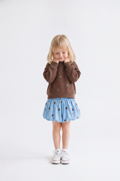 52504 Polka Dot Skirt for Girls Blue