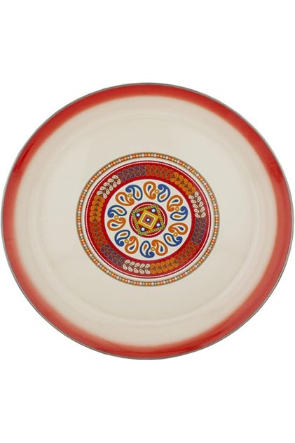 Al Saif Ghazar Khozama Soup Plate,Colour: Multicolor,Size:12Inch