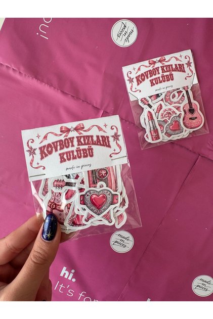 Cowboy Girls Club Sticker Set 34 Pieces Die Cut Agenda Notebook Laptop Sticker