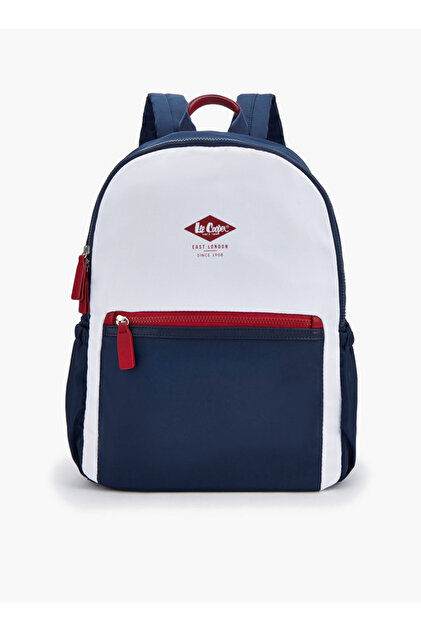 Logo Print Backpack with Padded Shoulder Straps