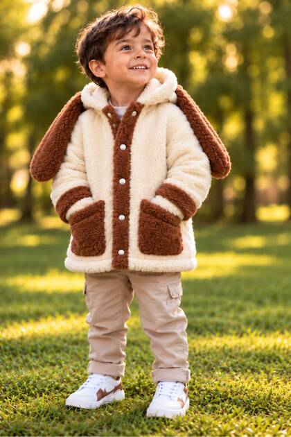 Men's Wellsoft Soft Snap-On Cardigan with Bunny Ears