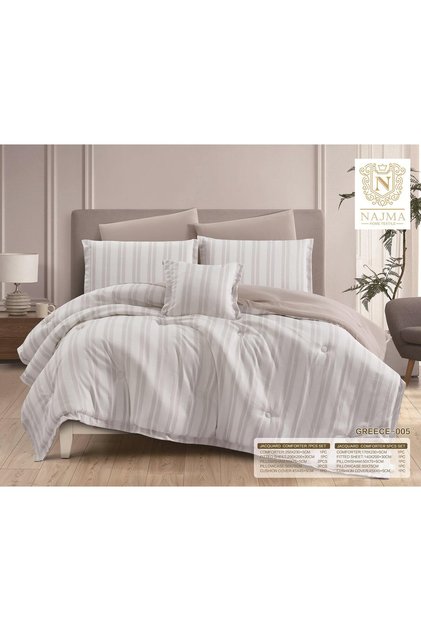 Hotel Jacquard Stripe Duvet with Fixed Filling Double-Sided - Plain Side - 140*200 - Double-Sided Hotel Duvet Bedspread