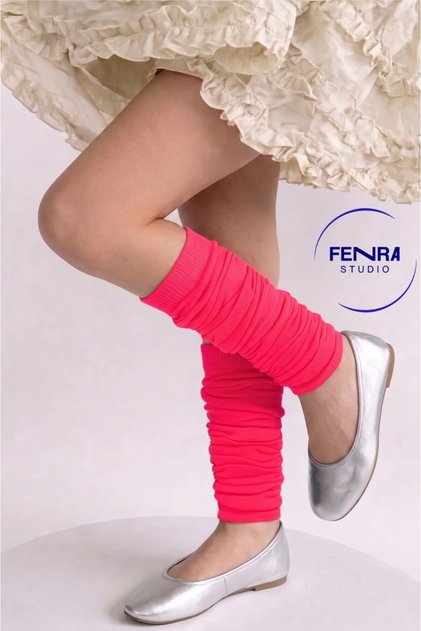 Women's Cotton Fluorescent Pink Neon Color Leggings