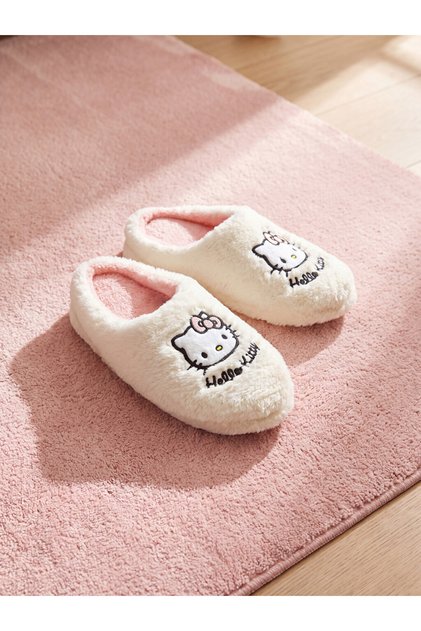 Hello kitty embroidered girls' house slippers