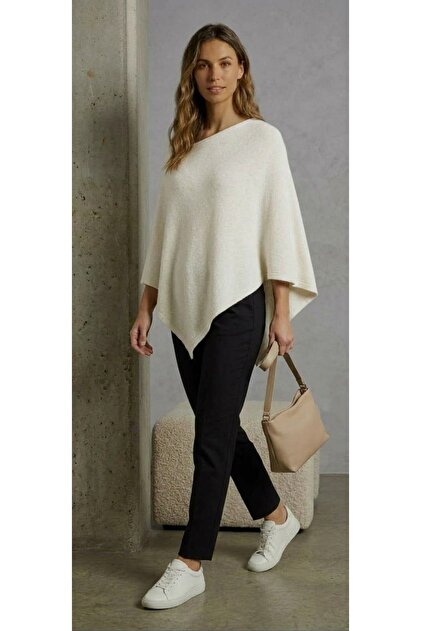 Winter Soft Stylish Women's Asymmetric Knitted Cape Shawl Poncho Top