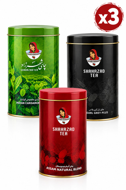 Hint ve İran Harmanlı 1,5 kg Teneke Kutu Karışık Aromalı Siyah Çay Seti