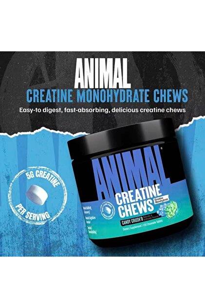 , Creatine Chews Candy Crush'd 120 Chewable Tablets