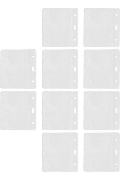 Card Protector Waterproof Immunization Record Holder for Teachers Nurses Doctors, 10PCS Clear PVC Sl