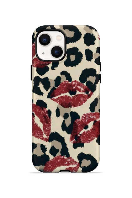 iPhone 13 Vorian Double-Layered Case with Leopard Lipstick Stains