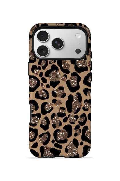 iPhone 17 Pro Vorian Double Layer Glitter Leopard Case