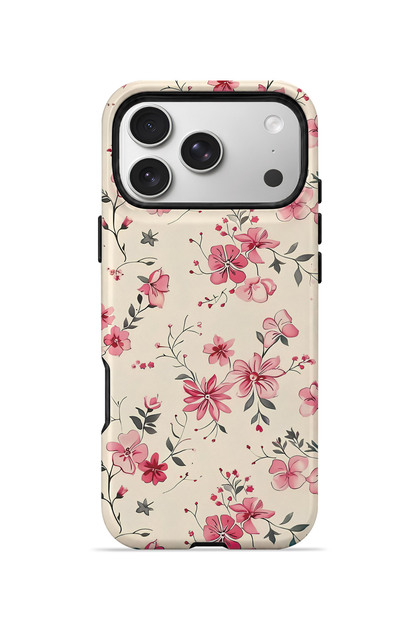 iPhone 17 Pro Vorian Double Layer Pink Wildflower Case
