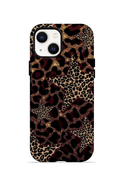iPhone 13 Vorian Double-Layered Case with Starry Leopard Print