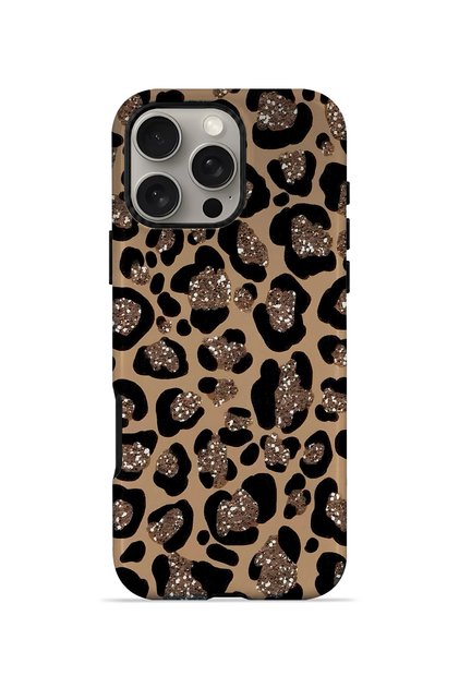 iPhone 16 Pro Max Vorian Double Layer Glitter Leopard Case