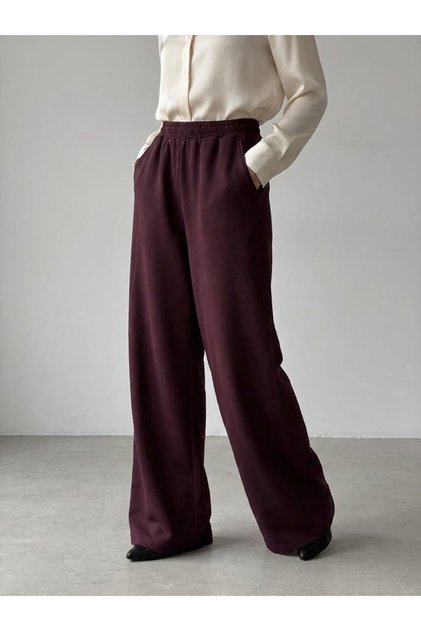 Washable Trousers with Pockets - Burgundy
