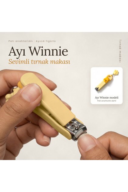 Çocuk Tırnak Makası Ayı Winnie Sarı YTMS1767