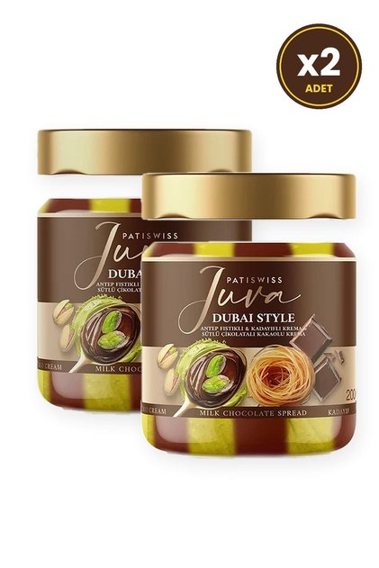 Sütlü Çikolatalı Antep Fıstığı Kreması – Juva Dubai Style, 200G X 2 Adet
