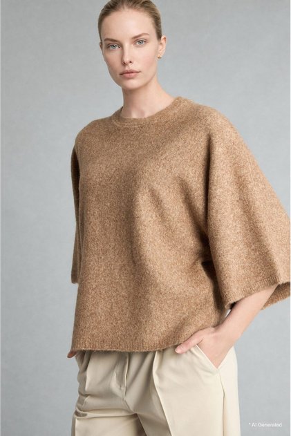 Crew Neck Wool Knitwear Basic Sweater G4198Ax26Au