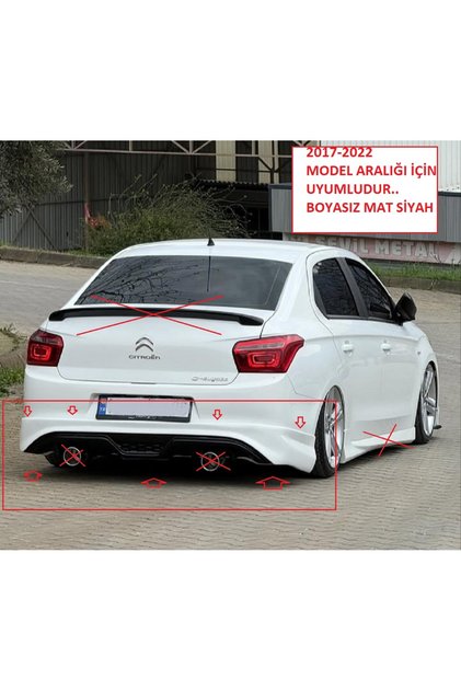 YENİ KASA ELYSEE ARKA TAMPON EKİ(MAKYAJLI)BOYASIZ-FİBERGLASS