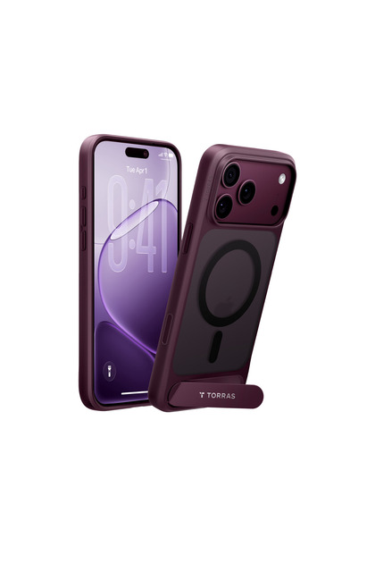 iPhone 18 Pro/17 Pro Ostand L1 Stand Magsafe Cover - Burgundy