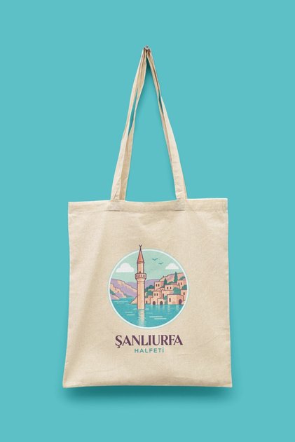 Halfeti - Şanlıurfa Turkey Series Tote Bag Printed Cloth Bag