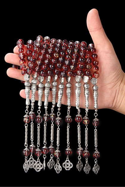 10 Pieces Round Model Natural Stone Glass Prayer Beads Set, Gift Prayer Beads, Wholesale Prayer Beads, Men's Prayer Beads