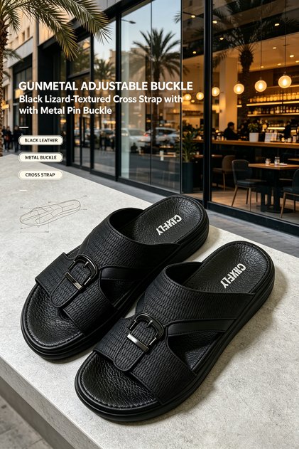 Men's Non-Slip Slipper - Comfortable Geometric Design - Unique - Italian Designer - Order a Larger Size