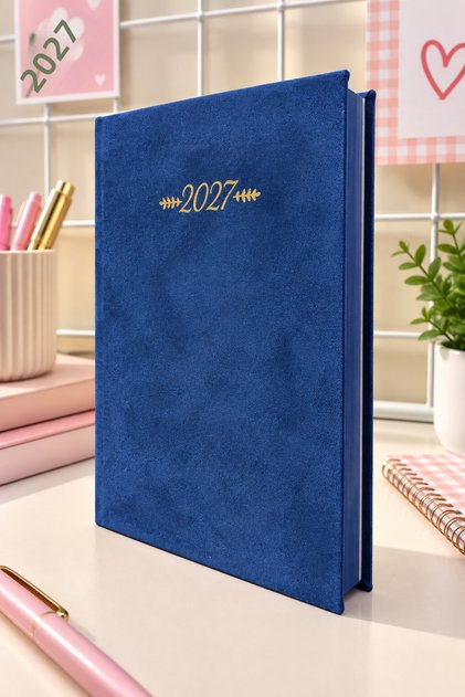 2027 Suede Cover Daily Planner – 14X20 cm | 168 Sheets | 5 Colors