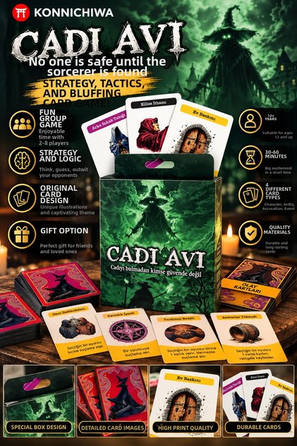 Cadi Avi Strategy and Deduction Card Game – 2-8 Players, Age Group 12+ Game