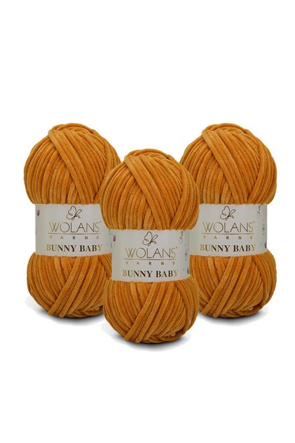 Bunny Baby Velvet Knitting Yarn 428 Cinnamon - Pack of 3