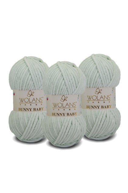 Bunny Baby Velvet Knitting Yarn 403 Light Gray - Pack of 3