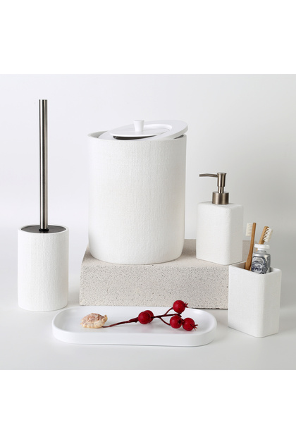 Linen Bathroom Set White