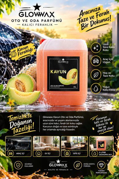 Oto Ve Oda Parfümü ''kavun'' Aromalı 5 Litre