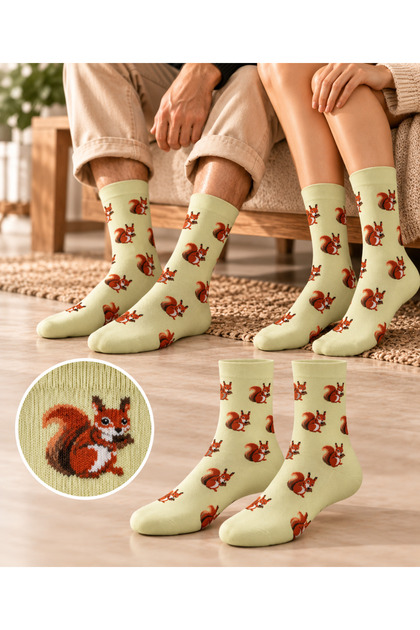 Squirrel Socks – Patterned Unisex Socks