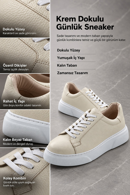Men's Genuine Leather Sneaker Casual Shoes