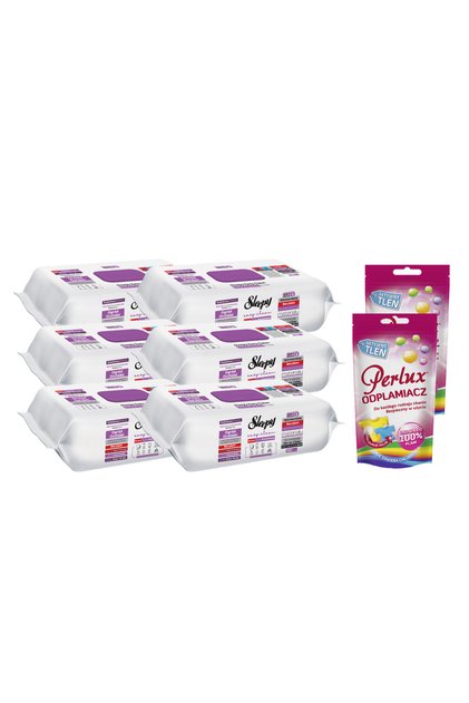 PACHET PROMOȚIONAL: 6× Șervețele de curățat Orchid Garden, 100 bucăți + 2× Soluție pentru îndepărtarea petelor Perlux