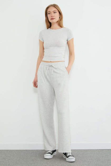 Beli Lace-Up Pocketed Modal Sweatpants