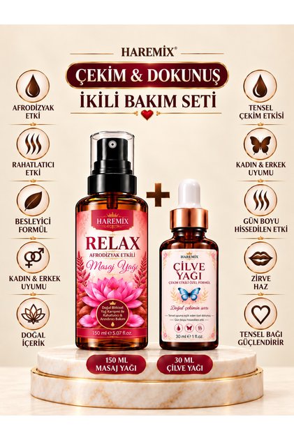 Afro Etkili Masaj Yağı 150 ml & Kokulu Cilve Tensel Çekim Yağı 30 ml 2'Lİ SET