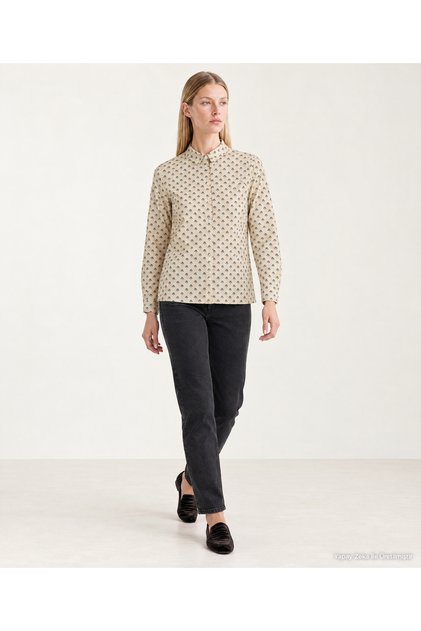 Cotton Slim Shirt Collared Long Sleeve Shirt