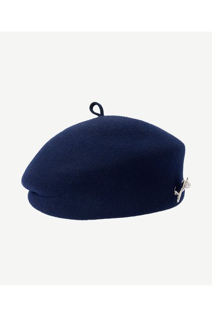 Brooch Detailed Wool Hat
