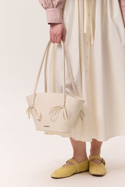 SANDY Beige Bow Bag