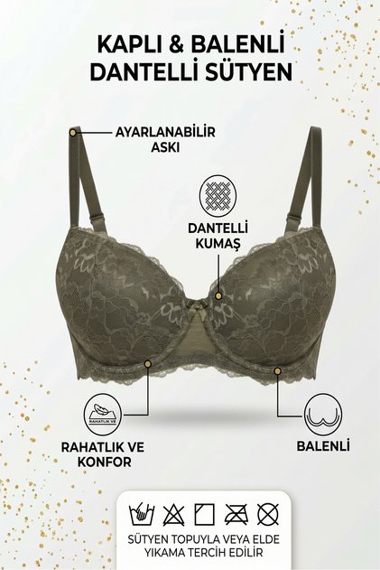 Silicone Supported Lace Bra